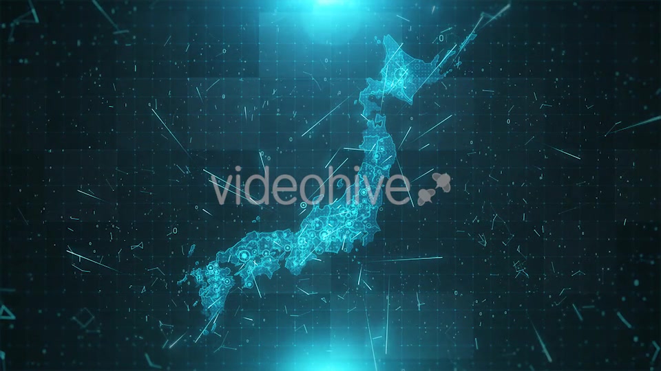 Japan Map Background Cities Connections 4K Videohive 18445529 Motion Graphics Image 8