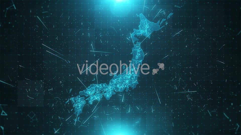 Japan Map Background Cities Connections 4K Videohive 18445529 Motion Graphics Image 9