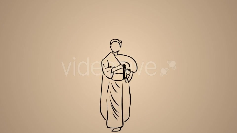 Japanese Girl in Kimono Dancing with a Fan 01 Videohive 20740650 Motion Graphics Image 8