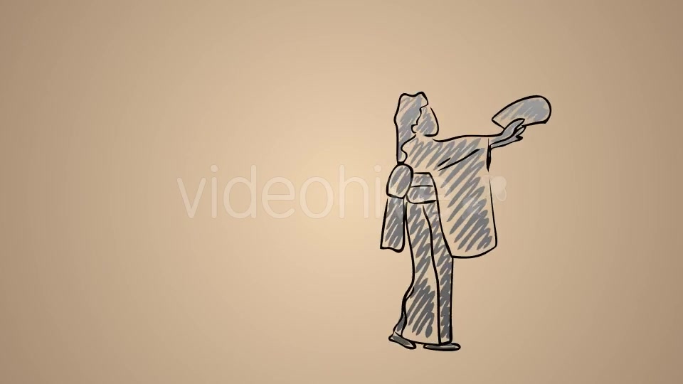 Japanese Girl in Kimono Dancing with a Fan 03 Videohive 20744731 Motion Graphics Image 5