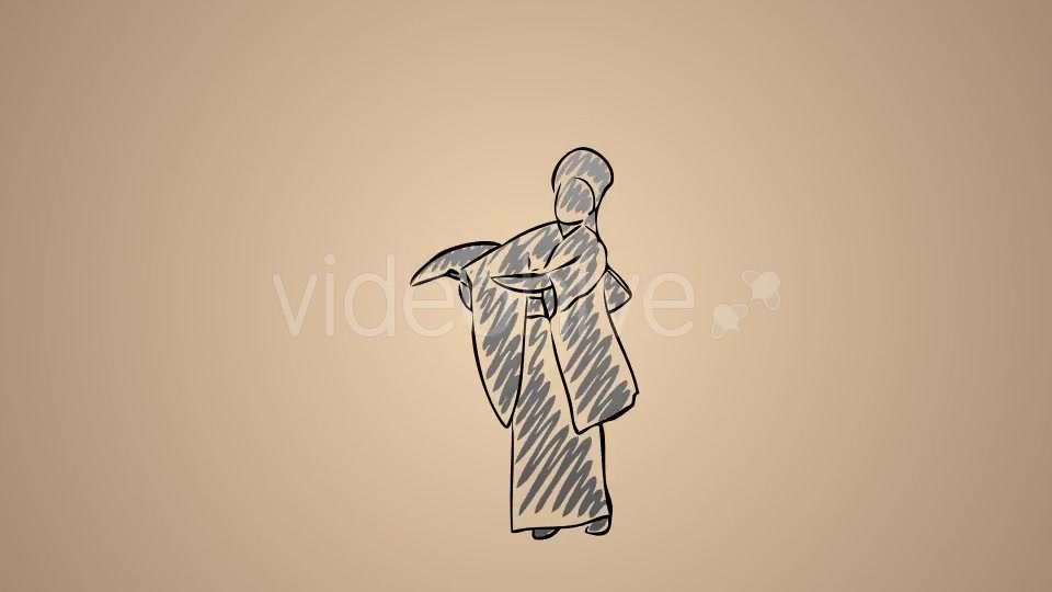 Japanese Girl in Kimono Dancing with a Fan 03 Videohive 20744731 Motion Graphics Image 6