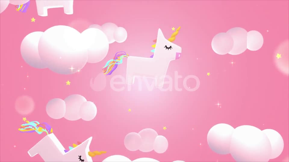 Kawaii Unicorn Sky Videohive 24785296 Motion Graphics Image 1