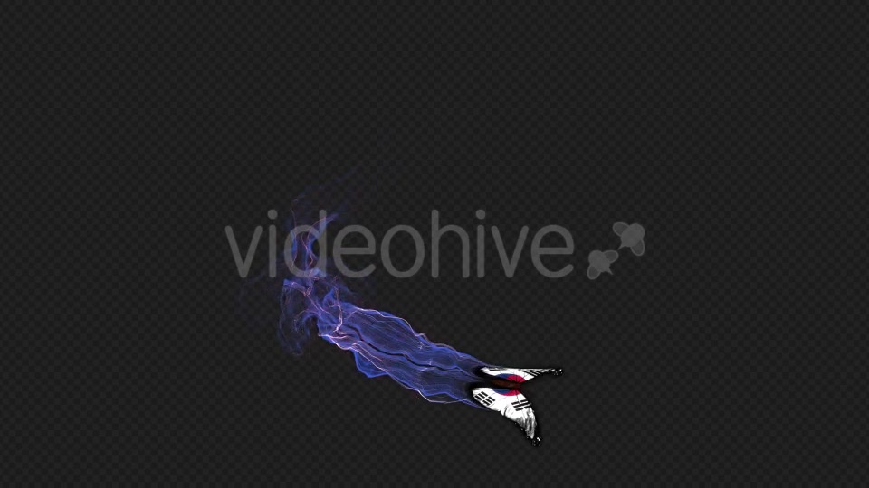 Korea South Flag Butterfly Gorgeous Particle Light Trailing Flying V3 HD Videohive 19539711 Motion Graphics Image 10