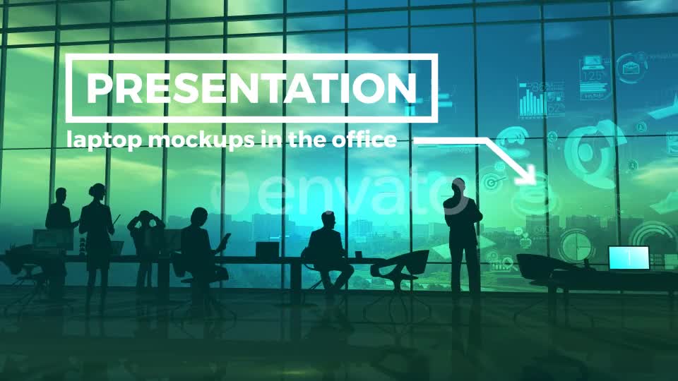 Laptop Mockups Presentation In The Office Videohive 22128481 Motion Graphics Image 1