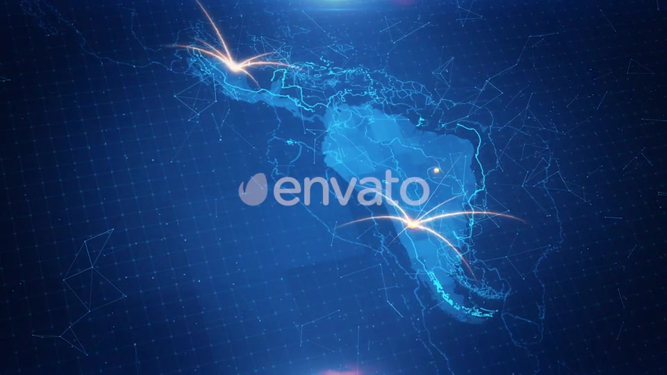 Latin America Map Connections 4K Videohive 21998228 Motion Graphics Image 2
