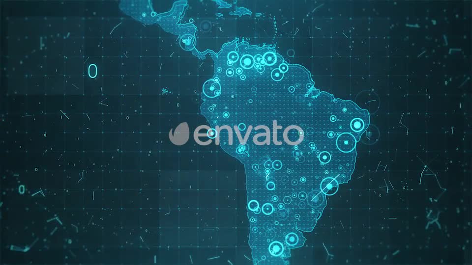 Latin America Map Population HD Videohive 21999114 Motion Graphics Image 1