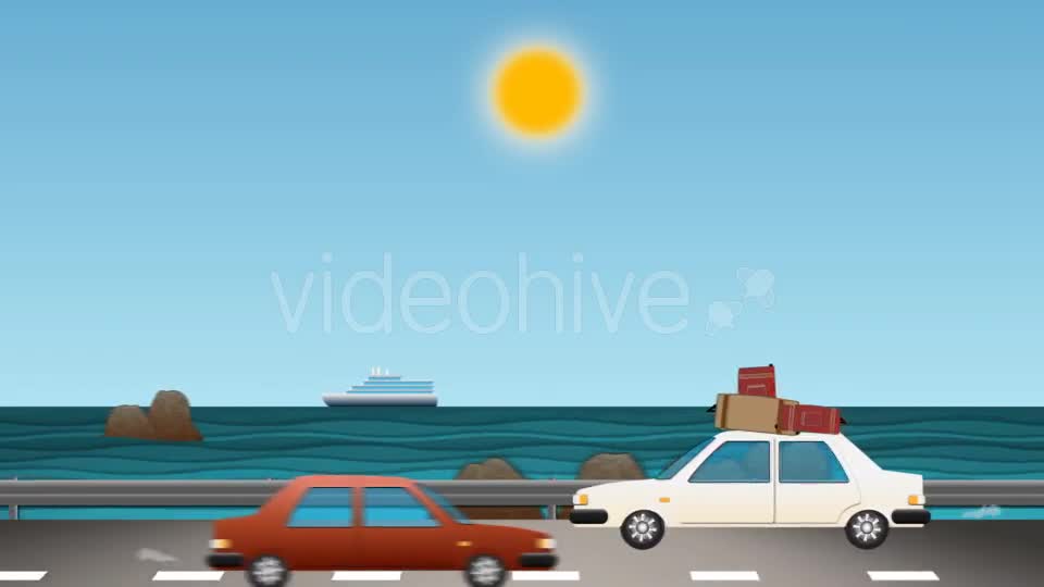 Leaving For Vacation Cartoon Background Videohive 17113559 Motion Graphics Image 1