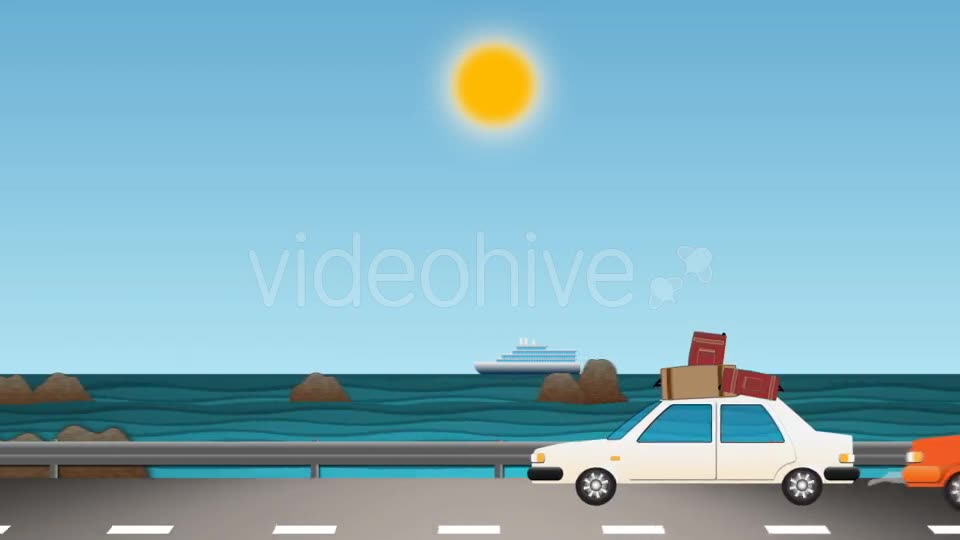Leaving For Vacation Cartoon Background Videohive 17113559 Motion Graphics Image 2