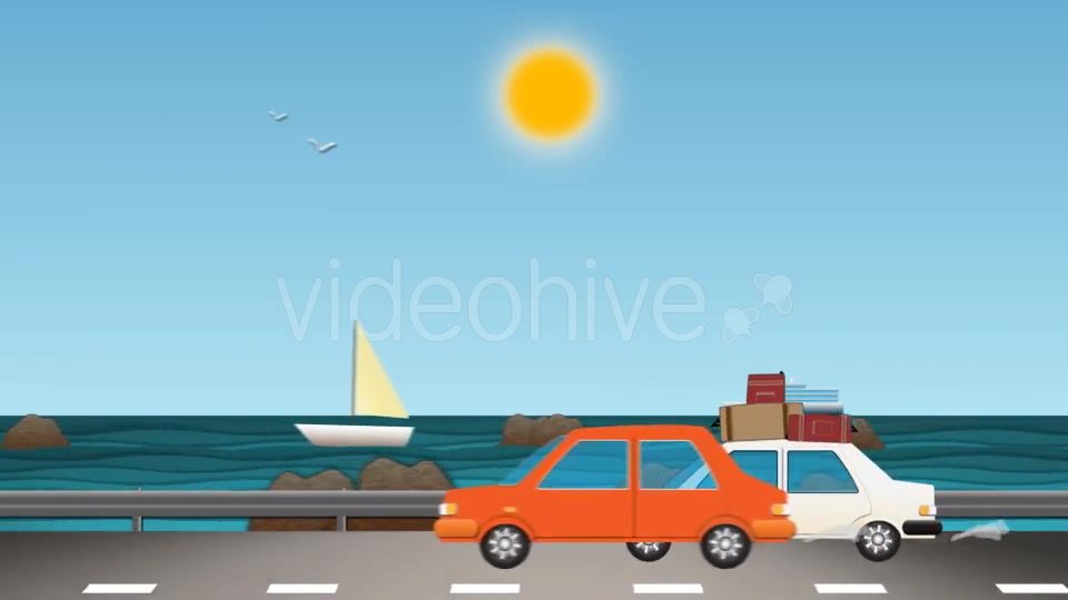 Leaving For Vacation Cartoon Background Videohive 17113559 Motion Graphics Image 3