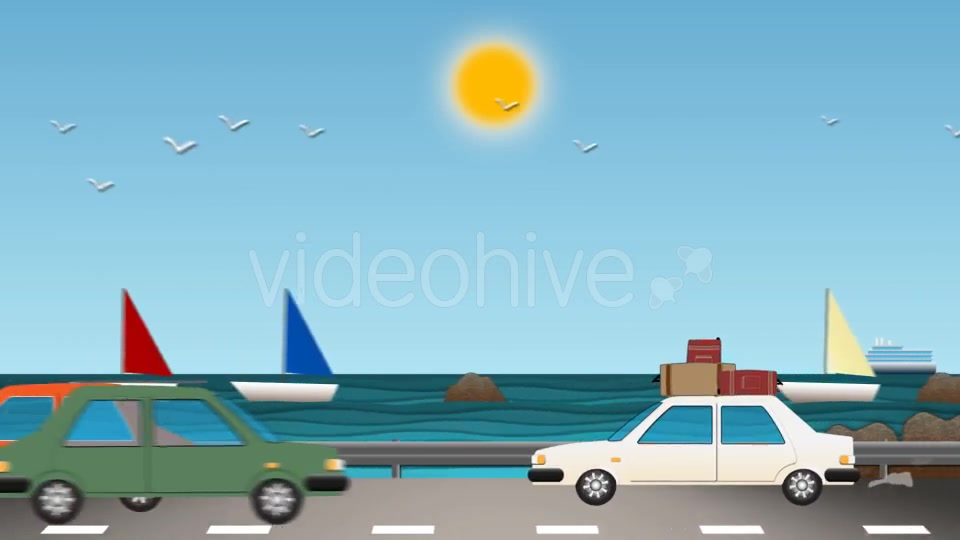 Leaving For Vacation Cartoon Background Videohive 17113559 Motion Graphics Image 4