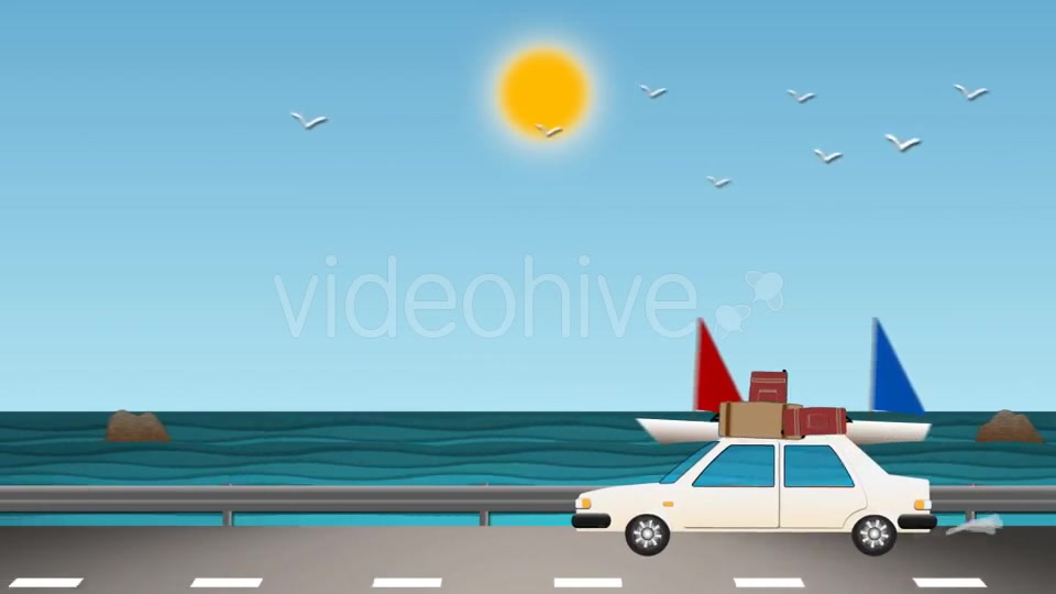 Leaving For Vacation Cartoon Background Videohive 17113559 Motion Graphics Image 5