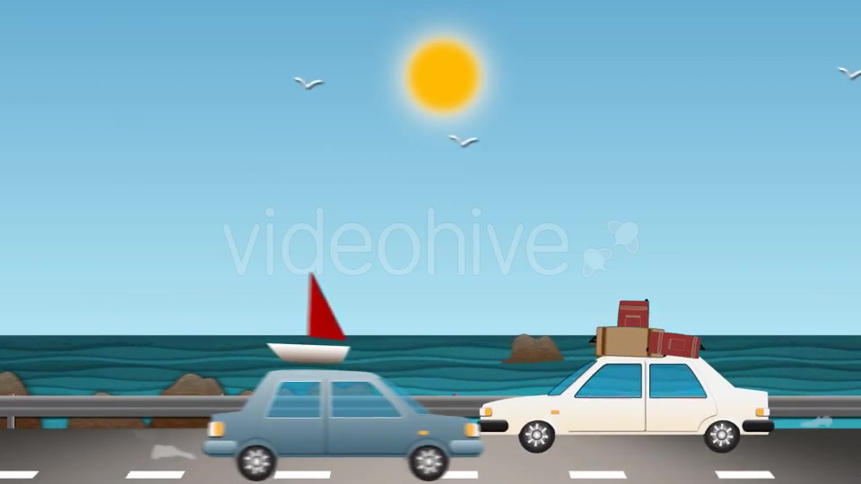 Leaving For Vacation Cartoon Background Videohive 17113559 Motion Graphics Image 6