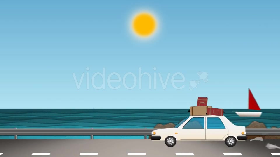 Leaving For Vacation Cartoon Background Videohive 17113559 Motion Graphics Image 7