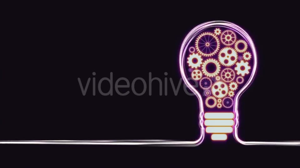 Light Bulb Concept with Gears Videohive 21345926 Motion Graphics Image 2