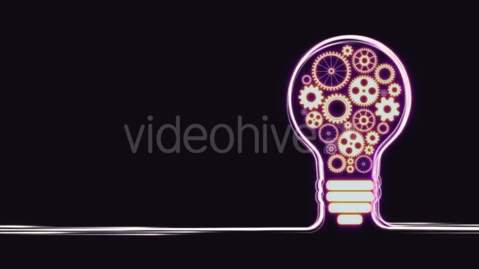 Light Bulb Concept with Gears Videohive 21345926 Motion Graphics Image 3