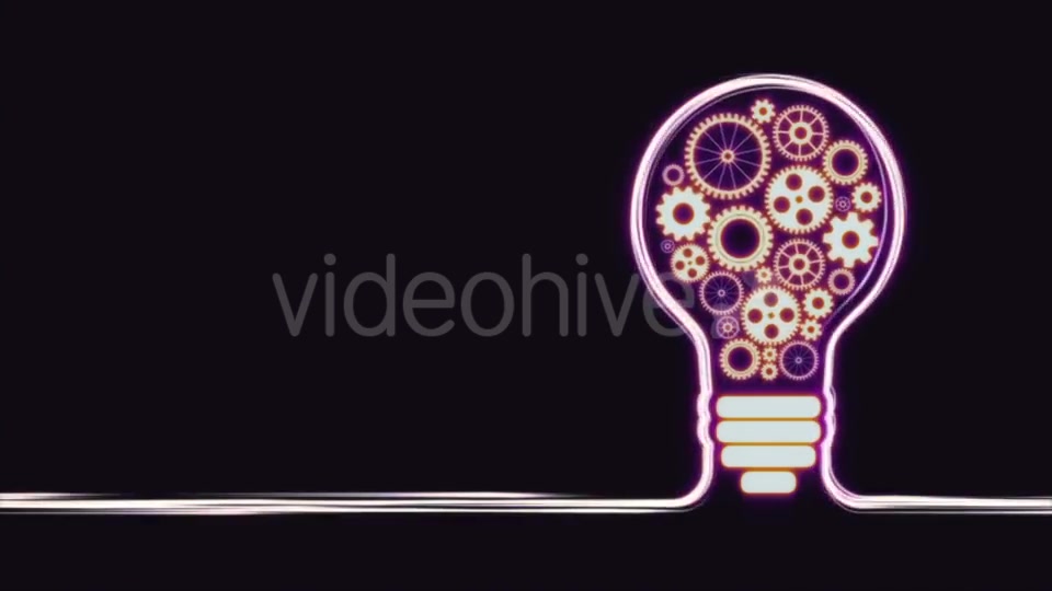 Light Bulb Concept with Gears Videohive 21345926 Motion Graphics Image 4