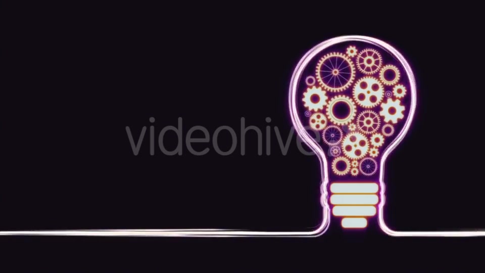Light Bulb Concept with Gears Videohive 21345926 Motion Graphics Image 5