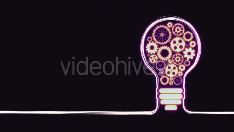 Light Bulb Concept with Gears Videohive 21345926 Motion Graphics Image 6