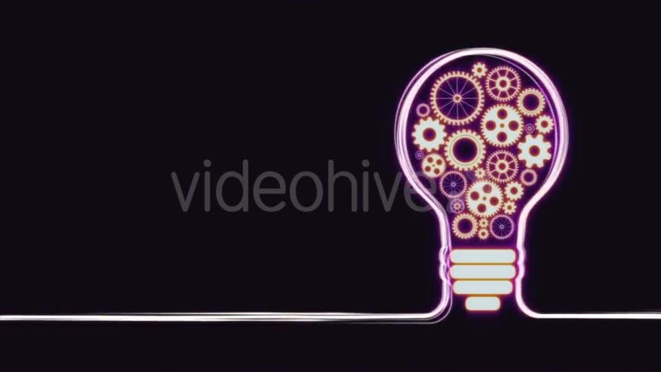 Light Bulb Concept with Gears Videohive 21345926 Motion Graphics Image 8