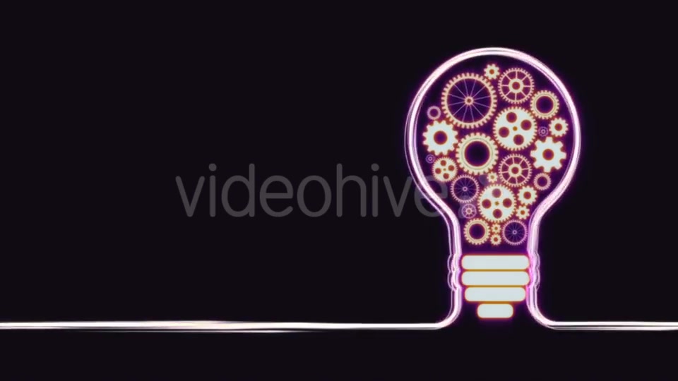 Light Bulb Concept with Gears Videohive 21345926 Motion Graphics Image 9