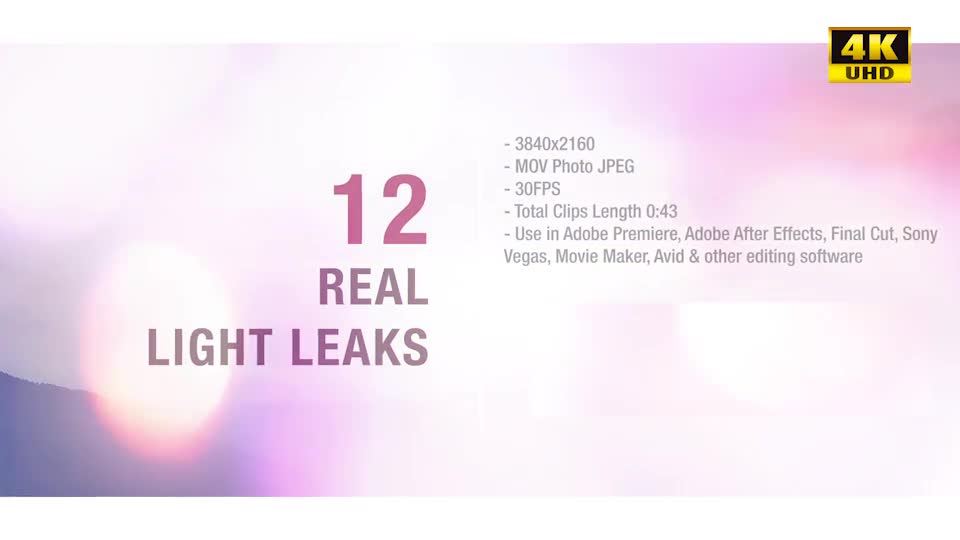 Light Leaks 4K Pack Videohive 19528789 Motion Graphics Image 1