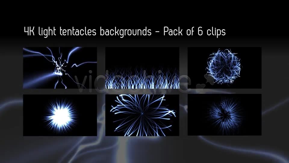 Light Tentacles Backgrounds 6 Videos With Matte Videohive 7663728 Motion Graphics Image 2
