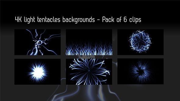 Light Tentacles Backgrounds 6 Videos With Matte - Download 7663728 Videohive