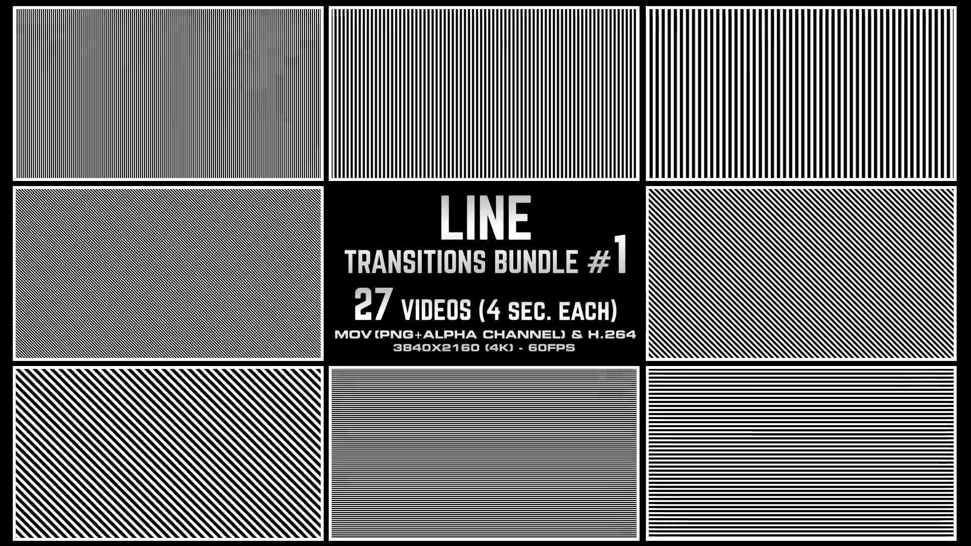 Line Transitions Bundle 1 4K Videohive 23652335 Motion Graphics Image 2
