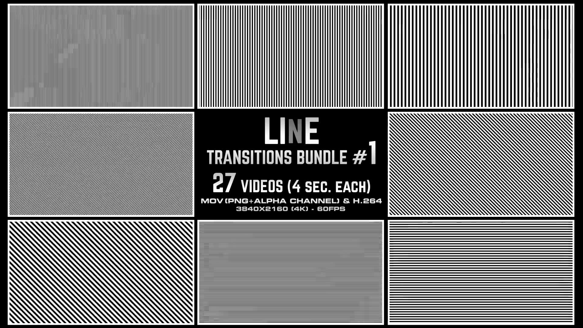 Line Transitions Bundle 1 4K Videohive 23652335 Motion Graphics Image 3
