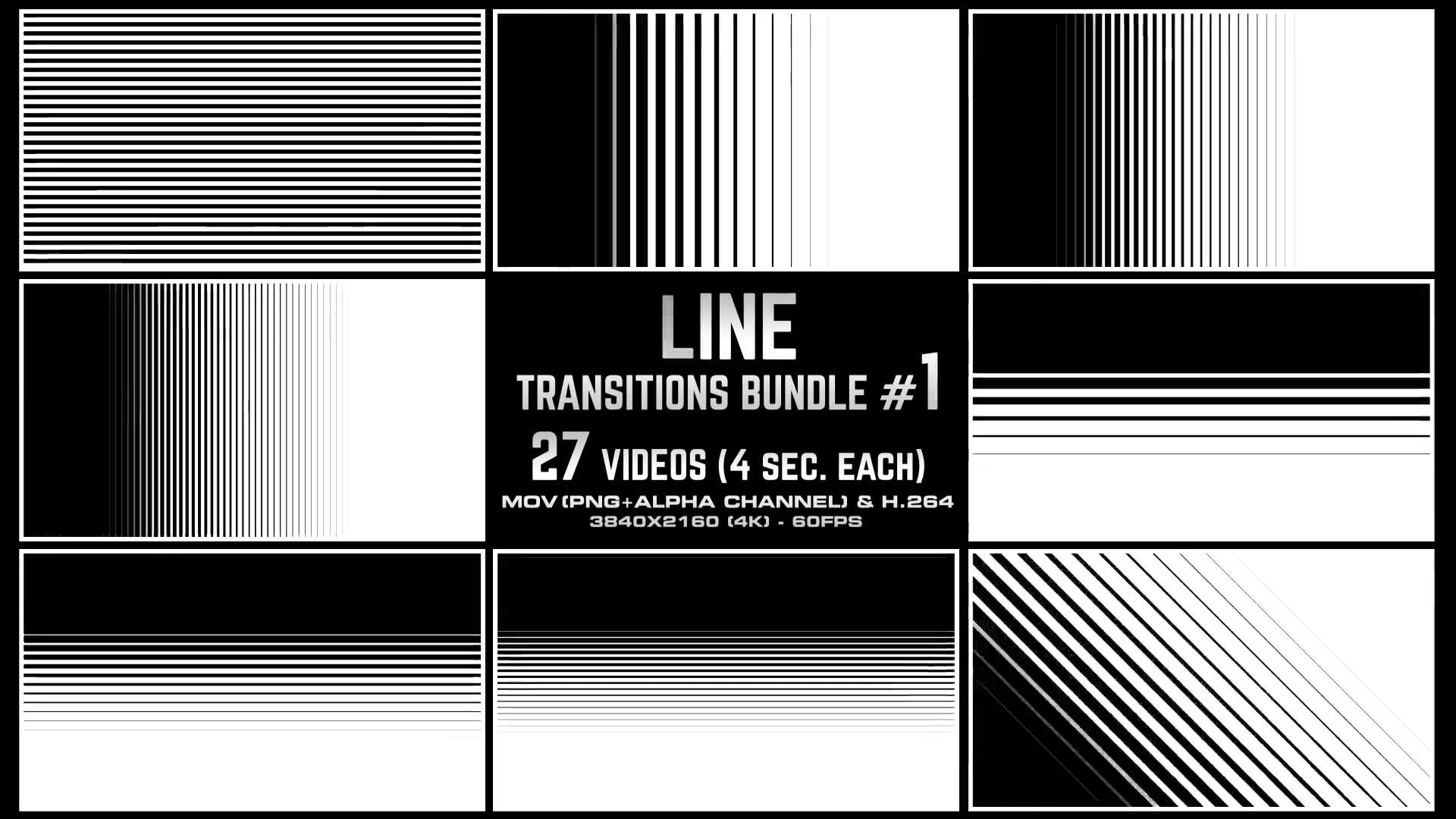 Line Transitions Bundle 1 4K Videohive 23652335 Motion Graphics Image 5