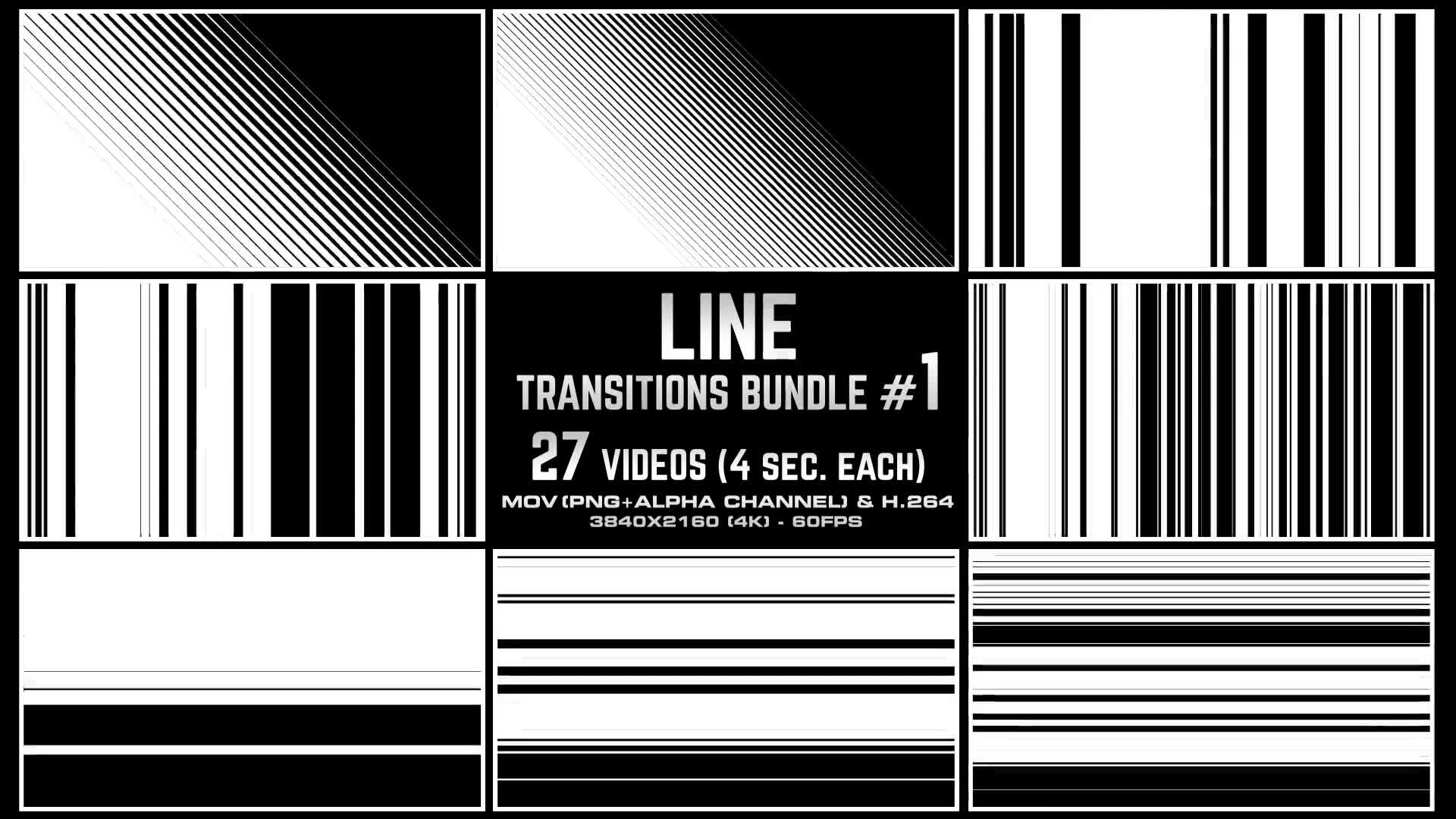 Line Transitions Bundle 1 4K Videohive 23652335 Motion Graphics Image 6
