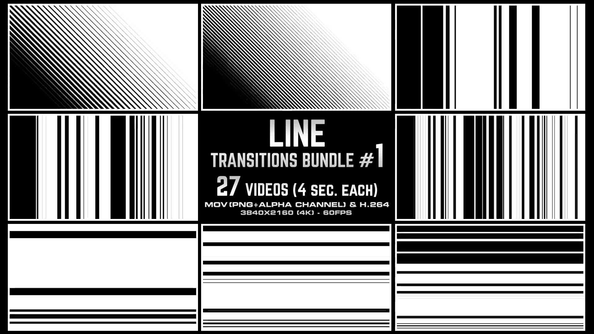 Line Transitions Bundle 1 4K Videohive 23652335 Motion Graphics Image 7