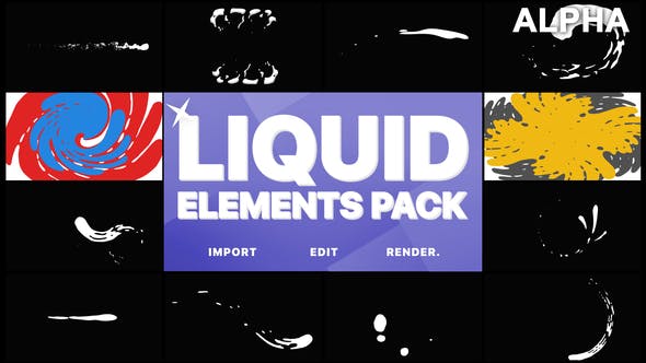 Liquid Elements And Transitions | Motion Graphics Pack - Videohive 22356237 Download