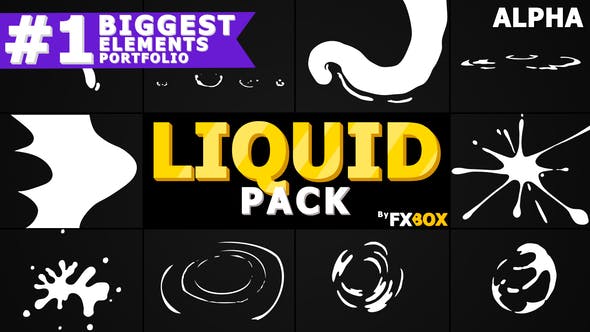 Liquid Motion Elements And Transitions | Motion Graphics Pack - Videohive Download 21306980