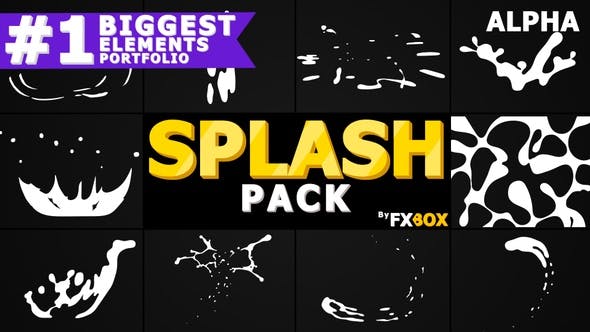 Liquid Splash Elements | Motion Graphics Pack - Download Videohive 23723153