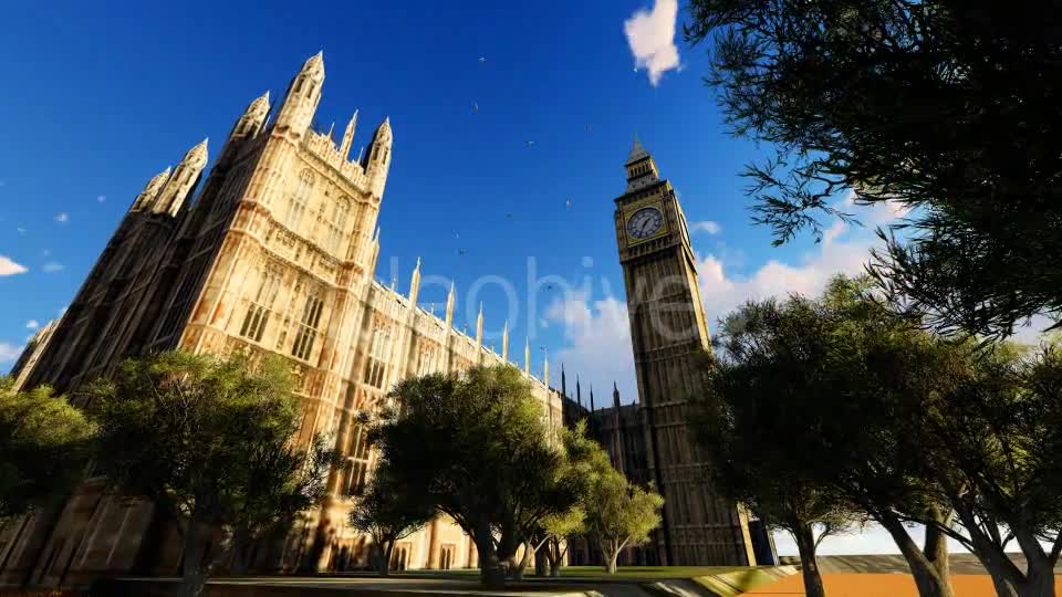 London City and Big Ben Tower Clock Videohive 19501619 Motion Graphics Image 1