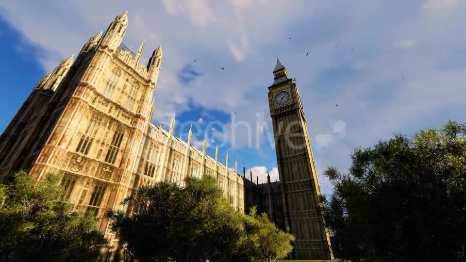 London City and Big Ben Tower Clock Videohive 19501619 Motion Graphics Image 2