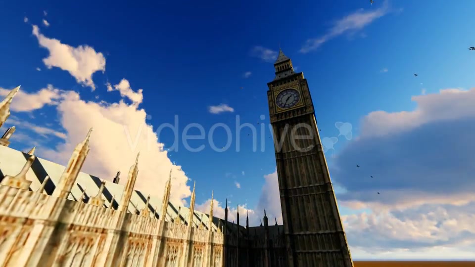London City and Big Ben Tower Clock Videohive 19501619 Motion Graphics Image 5