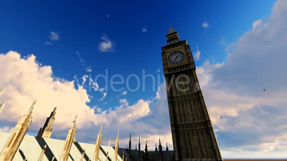 London City and Big Ben Tower Clock Videohive 19501619 Motion Graphics Image 6