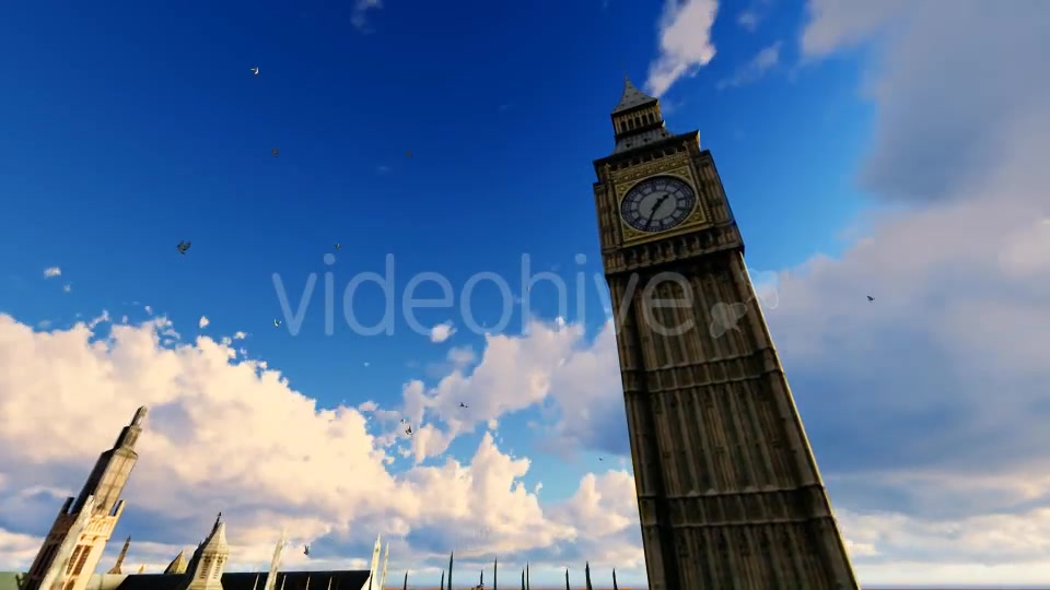 London City and Big Ben Tower Clock Videohive 19501619 Motion Graphics Image 7