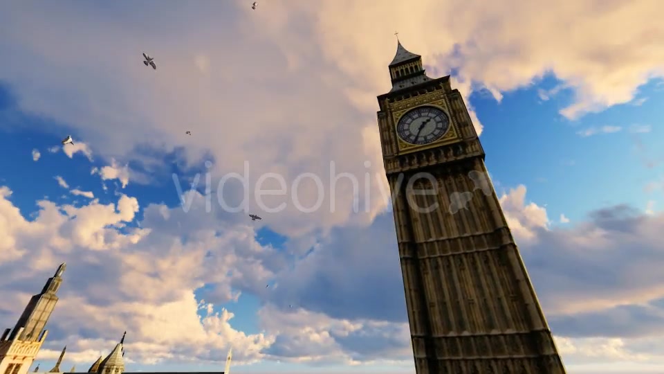 London City and Big Ben Tower Clock Videohive 19501619 Motion Graphics Image 8