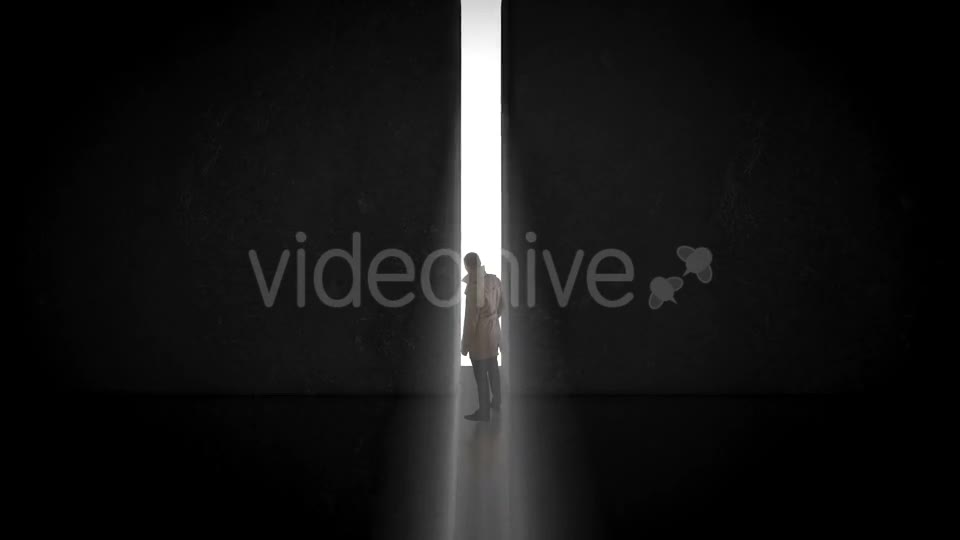 Lonely Businessman Standing in Front of the Huge Gate Videohive 20012955 Motion Graphics Image 2