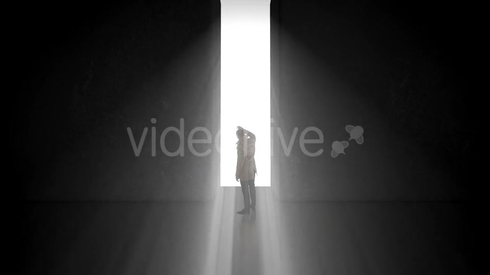 Lonely Businessman Standing in Front of the Huge Gate Videohive 20012955 Motion Graphics Image 4