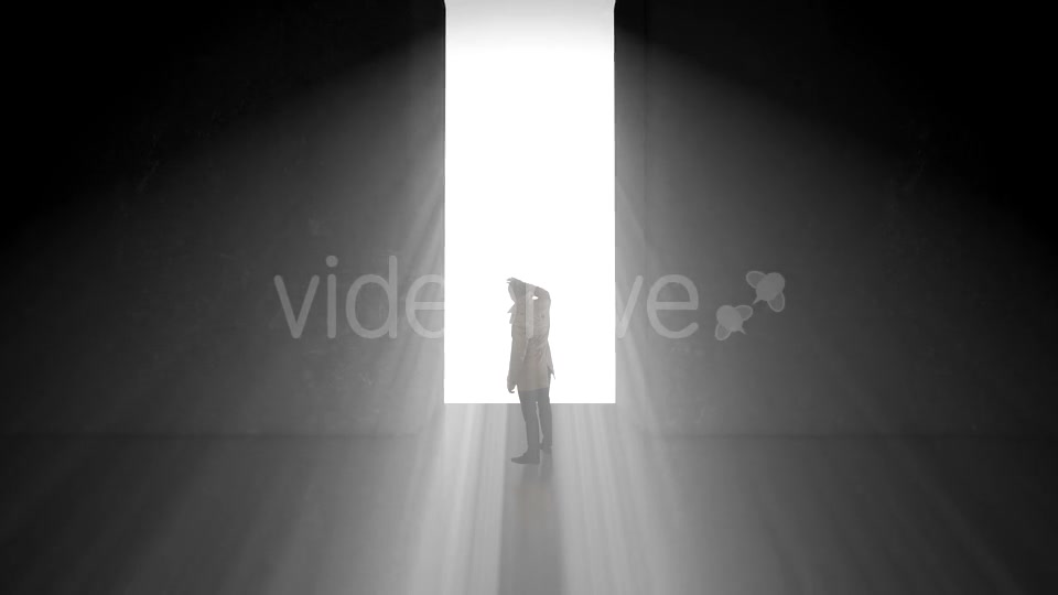 Lonely Businessman Standing in Front of the Huge Gate Videohive 20012955 Motion Graphics Image 6