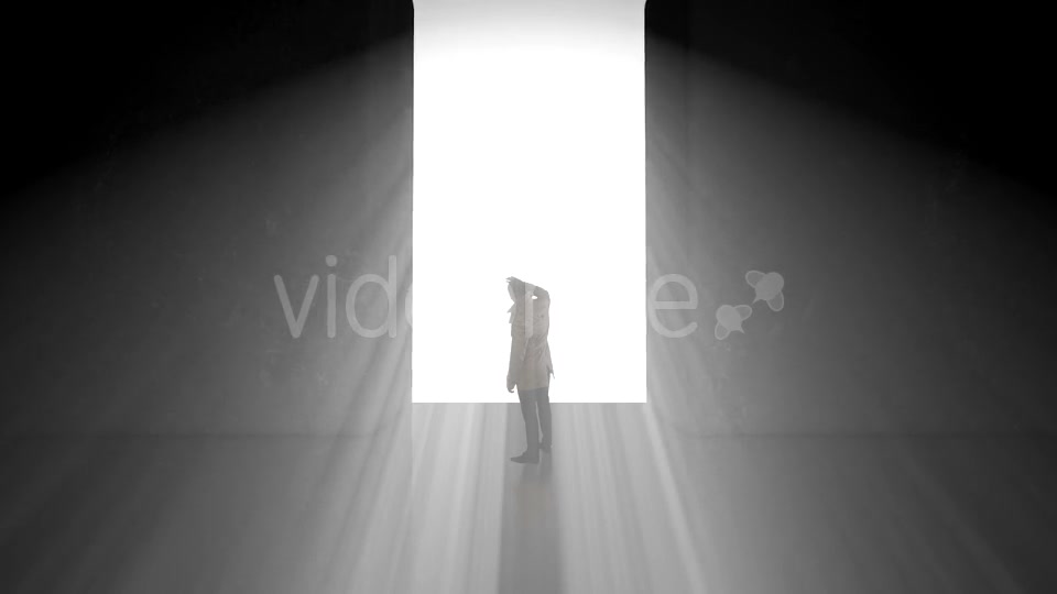 Lonely Businessman Standing in Front of the Huge Gate Videohive 20012955 Motion Graphics Image 8