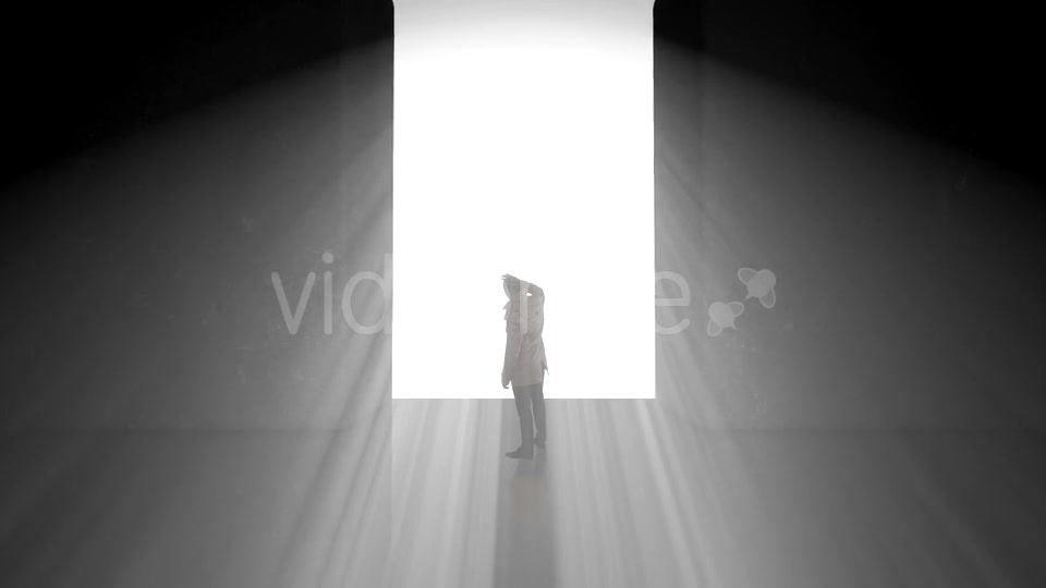 Lonely Businessman Standing in Front of the Huge Gate Videohive 20012955 Motion Graphics Image 9