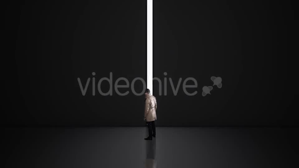 Lonely Man Standing in Front of the Huge Gate Videohive 21497758 Motion Graphics Image 1