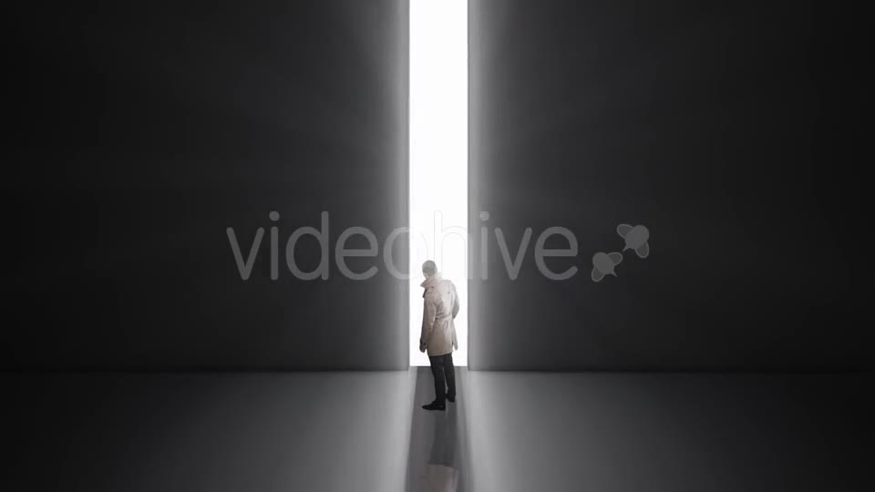 Lonely Man Standing in Front of the Huge Gate Videohive 21497758 Motion Graphics Image 2