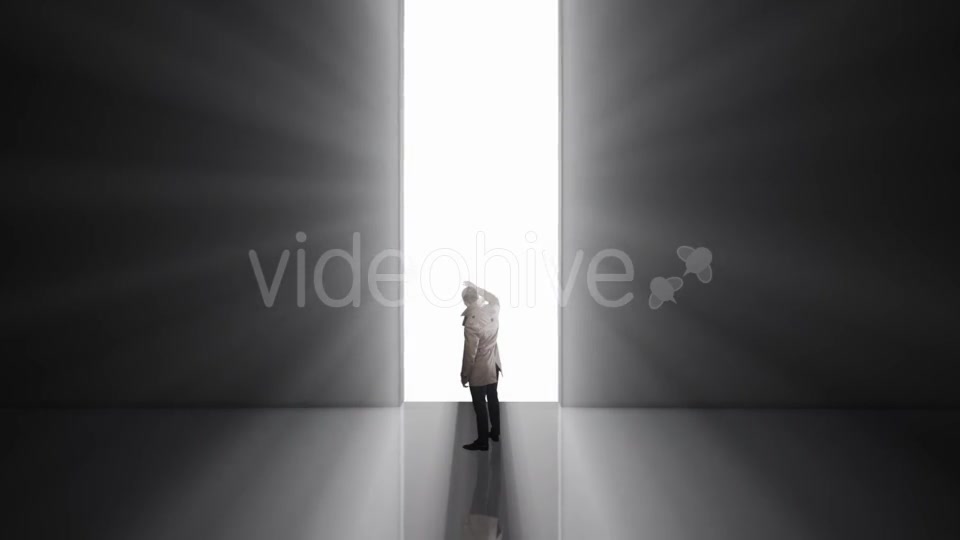 Lonely Man Standing in Front of the Huge Gate Videohive 21497758 Motion Graphics Image 4