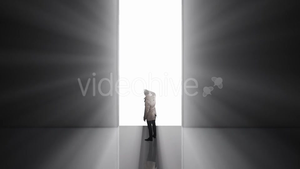 Lonely Man Standing in Front of the Huge Gate Videohive 21497758 Motion Graphics Image 5